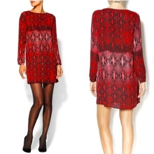 Python Snake Print Shift Mini Dress
